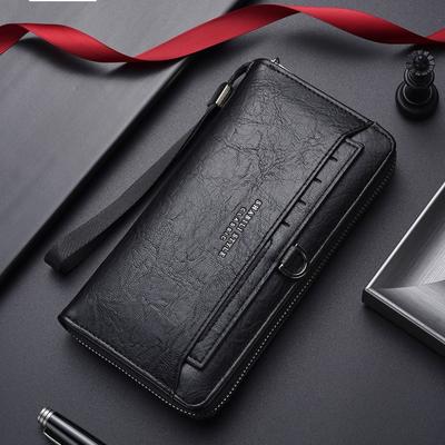 Simple Purse Men PU Wallet Multi Slot Large Capacity Long Wallet Coin Purse Card Brand Business Clutch Bag Women