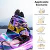 "Vivid Purple Hair Girl with Microphone Art Print T-Shirt"Blanket Lightweight Flannel Throw Blanket for Sofa, Bed, Travel, Camping, Livingro