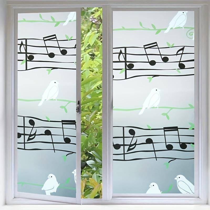 1 rulle 60cm bredbandslim notmönster fågelmönster insynsskyddsfilm värmekontroll UV-skydd, ogenomskinlig fönstersticker, specialfilm för dörrar och fönster