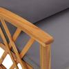 Garden Chairs with Cushions 2 Pcs Solid Acacia Wood