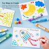 Shuttle Art Dot Marker Color Pens, 40-Color Set (12ml), Water-Based, Washable, Includes Coloring