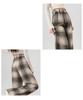 Women's Retro Black & White Plaid Wool Blend Wide-Leg Pants: Fleece-Lined, Thickened, Loose Fit for Autumn/Winter Casual Style.