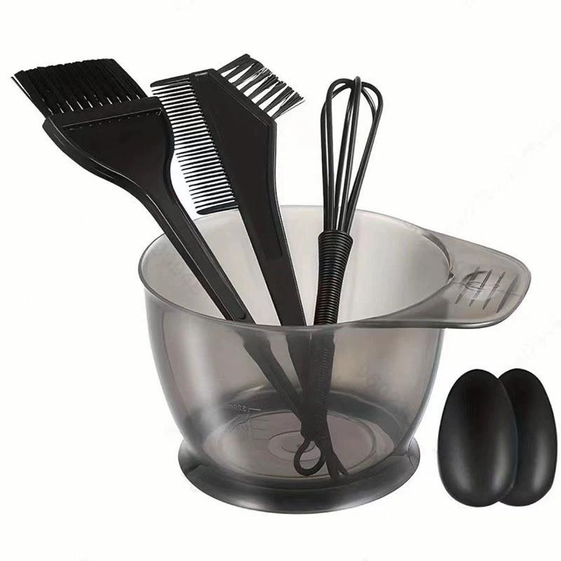 BEPAN 6 Stück/Set Professionelles Haarfärbe-Kit Haarfärbemittel Werkzeuge Friseur Styling Zubehör Mit Haarfärbe Farbmischer Färbepinsel Schale