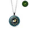 12 Constellations Luminous Female Versatile Twelve Constellations Time Retro Jewelry Pendant Necklace