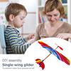 Elastic Rubber Band Plastic DIY Plane Model Building Kits Educational Toy