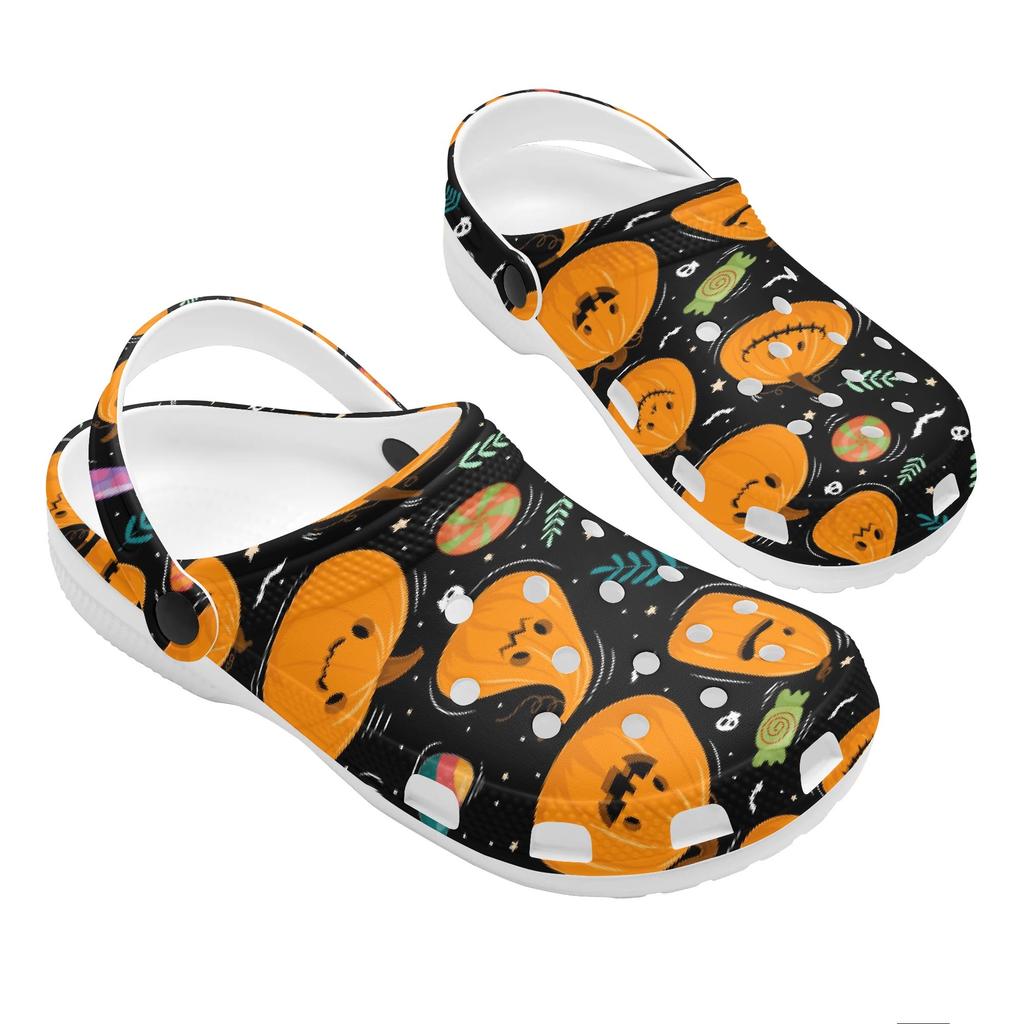 Women Men EVA Slip On Clogs Printed Lightweight Breathable Garden Shoes Beach Pool Bathroom Home Casual Sandals