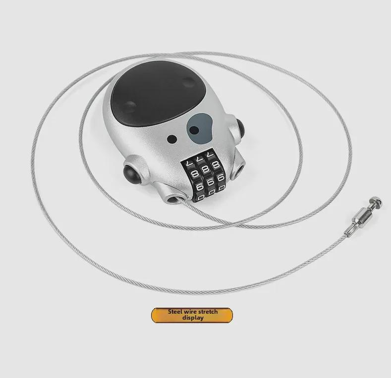 Teleskopický lankový zámek Yifeng Cartoon Cow na kufry, auta, oblečení, sáně a helmy