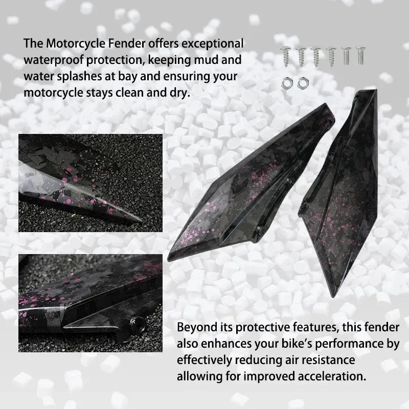 LINGQI RACING Water Transfer Carbon Fiber Left Right Mud Guard Rear Side Fender Baffle For Light Bee X S Electric Bike Motocross