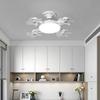 E27 Fassung Deckenventilator mit Licht 60W LED Beleuchtung Kleiner Deckenventilator Haushalt Wohnzimmer 4-Motor Ventilator mit Licht