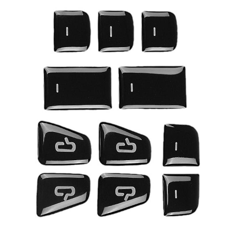 11pcs Open Door Button Decoration Cover Window Switch Button Patch Panel Sticker Protector Fit for Tesla Model 3 Y 2017-