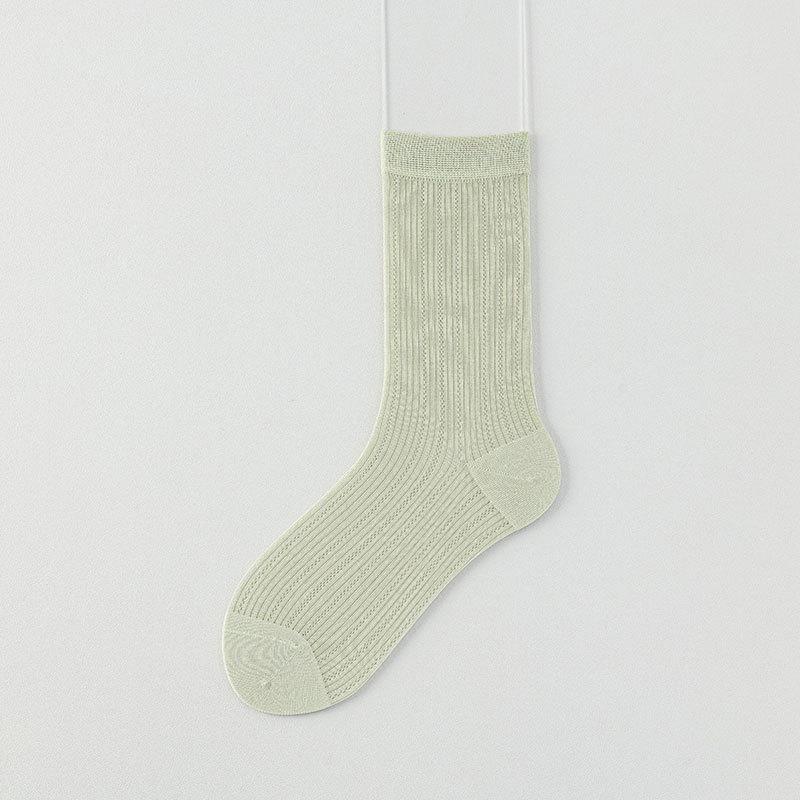 Female Summer Thin Moisture Absorbing Sweat Net Breathable Month In The Tube Stack Socks
