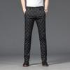 Módní pánské kalhoty ležérní kalhoty pánské kostkované elastické business Tenké rovné kalhoty móda pro mladé trendy kalhoty