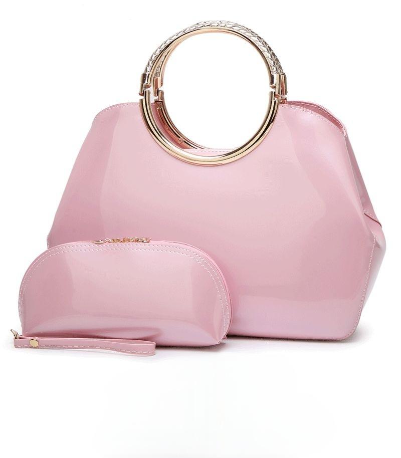 New Fashion Patent Leather Handheld Women's Bag Red Bridal Wedding Bag Women's Wedding Bag Mother and Child Bag