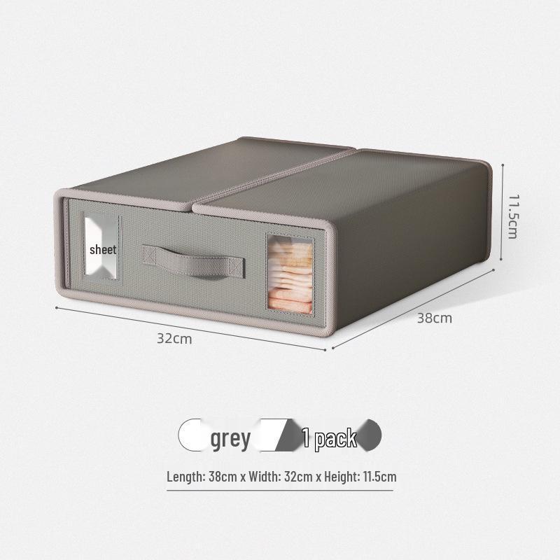 Four-Piece Foldable Linen Closet Storage Box Set with Window