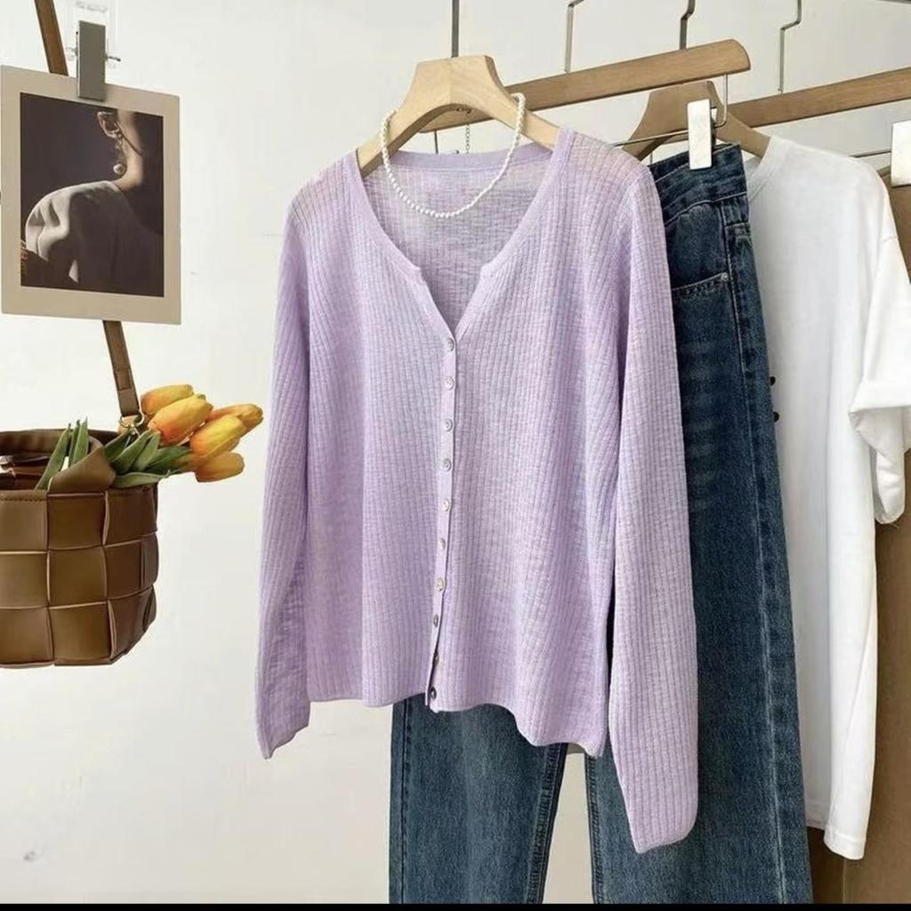 Women's Bamboo Linen Sun Protection Cardigan - Short, Long Sleeve, Lightweight, with Shawl Top for Summer.