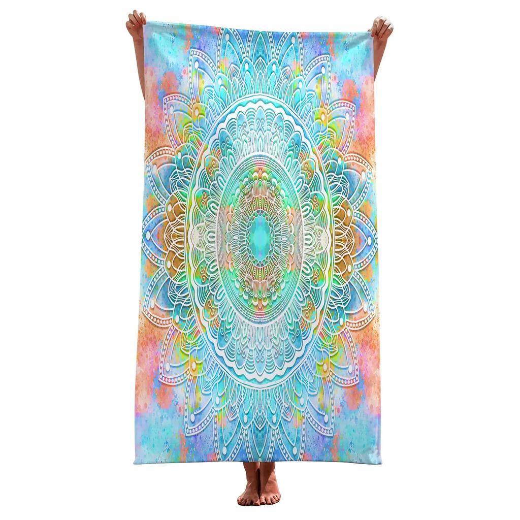 Bohemian Mandala Beach Towel Quick Dry Beach Towels Surf Poncho Microfiber Yoga Bath Towel Summer Swimming Travel Women Gift