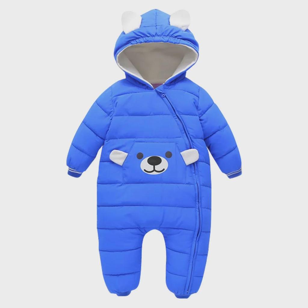 Teplá bavlněná kombinéza pro novorozence – Hřejivý podzimní/zimní kojenecký outfit