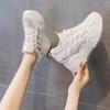 Inner height-increasing mesh shoes women's 2025 summer new thick-soled thin hollow mesh versatile dad shoes little white shoes women's shoes