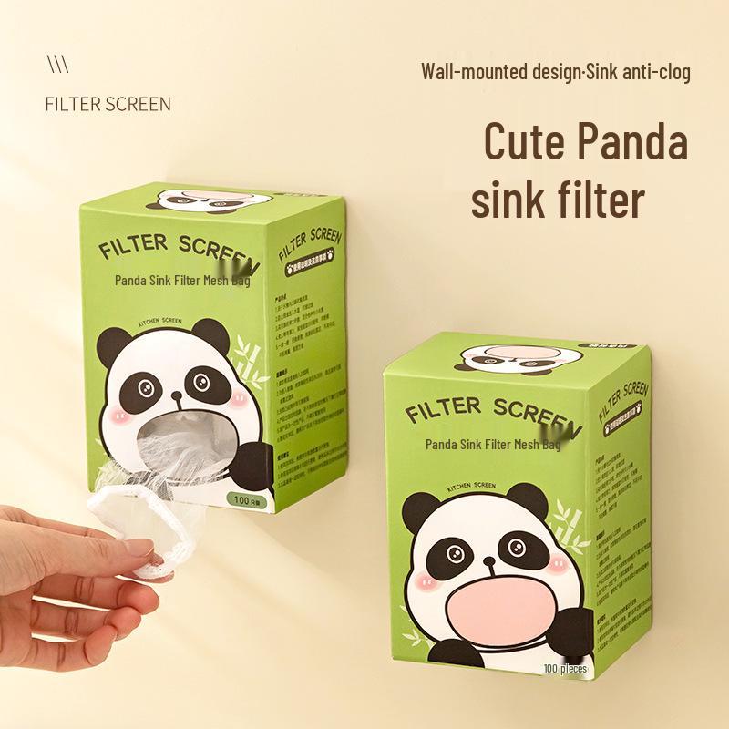100 Disposable Kitchen Sink Filter Bags: Anti-Clogging Net for Drains & Vegetable Residue.