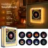 Magnete per Giradischi con Luce Notturna, Magnete per Frigorifero in Vinile, 9 Dischi Programmabili, Memoria da 128MB, Nessuna Musica, Luce LED Personalizzabile, Personalizzazione Magnetica NFC