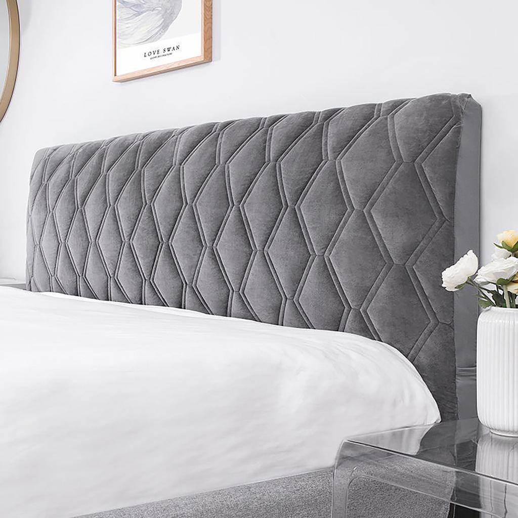 Decorative Headboard Cover Full Size Bed Stretch Headboard Slipcovers Washable Bed Cover For Bedroom