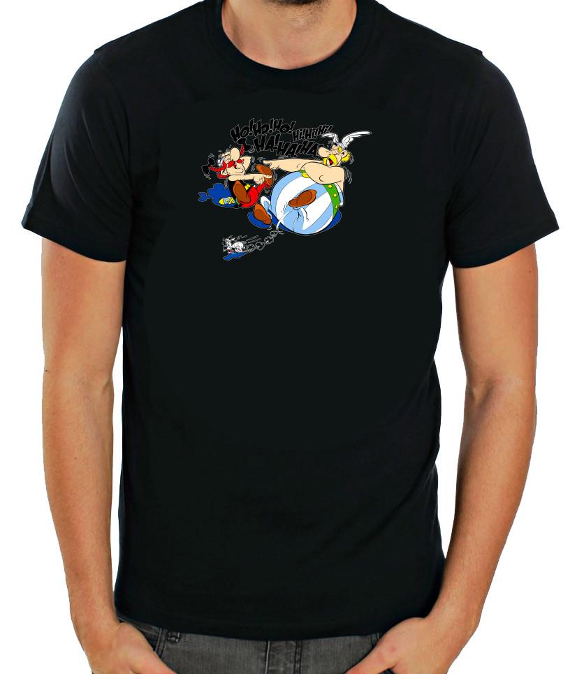 

Asterix and Obelix Funny Characters Short Sleeve White T Shirt Men F172 4XL