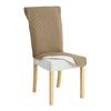 1PC Quilted Chair Cover Anti-slip Long Chairs Pad Seat Cushions with Elastic Strap Universal Banquet Hotel Chair Dust Covers