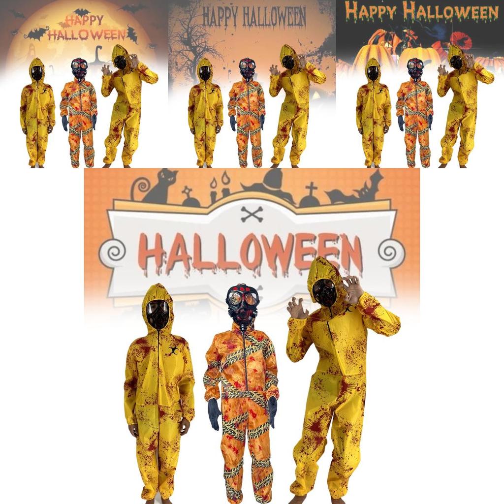 Langärmiges Polyester Halloween Cosplay Kostüm Einzigartiges Zombie-Apokalypse-Outfit