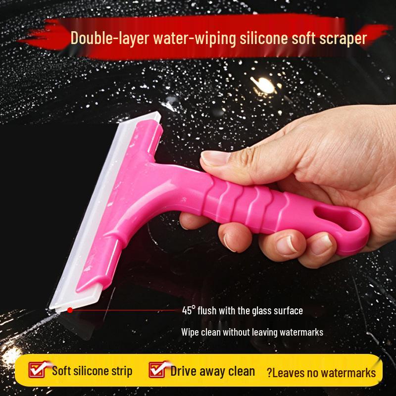 Portable Silicone Squeegee for Car, Glass, and Bathroom Cleaning
