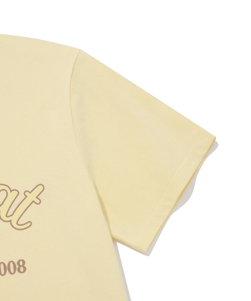 COVERNAT WOMAN Sitting Clovern T-Shirt Light Yellow