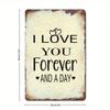 Vintage Metal Poster Love You Forever Wall Art Tin Sign Bedroom Decor