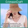 Summer Large Brim Straw Hat For Women Uv Protection Handwoven Beach Fashion