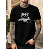 E91 Car Print Adult Short-Sleeve T-Shirt, Suitable for Outdoor Hiking And Camping, Versatile for Cycling And Climbing, Quick-Drying And Breathable