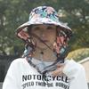 UV Protection Mesh Tea Picking Hat Printing Sunshade Shawl Cap Agricultural Work Hat  Fishing