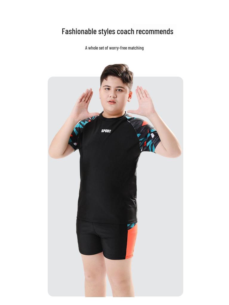Kids' Long Sleeve Sun-Protective Swimsuit: Quick-Dry, Chlorine-Resistant UPF50+ Two-Piece Set