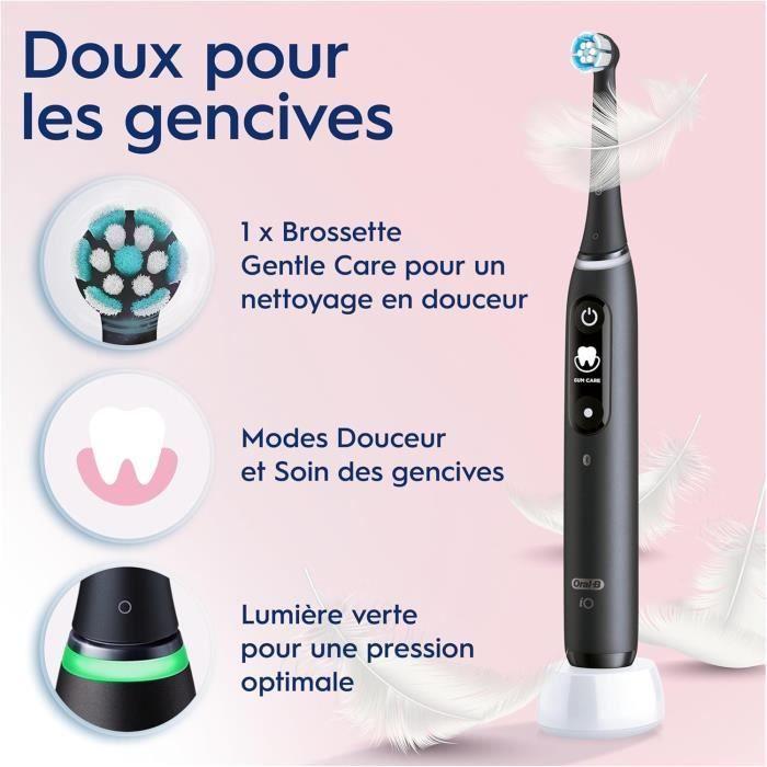 Brosse À Dents Électrique - ORAL-B - iO6N - Capteur De Pression - Design Élégant - Noir