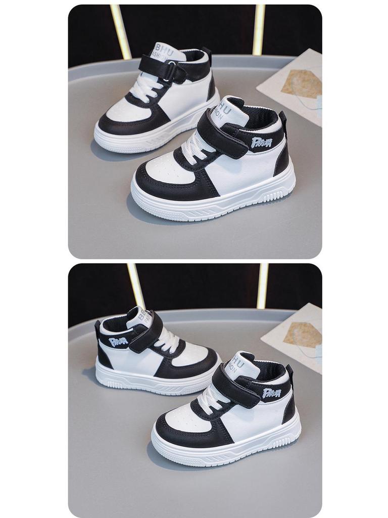 Breathable High-Top Pre-Walker Sneakers: Wear-Resistant Sports Shoes for Boys and Girls