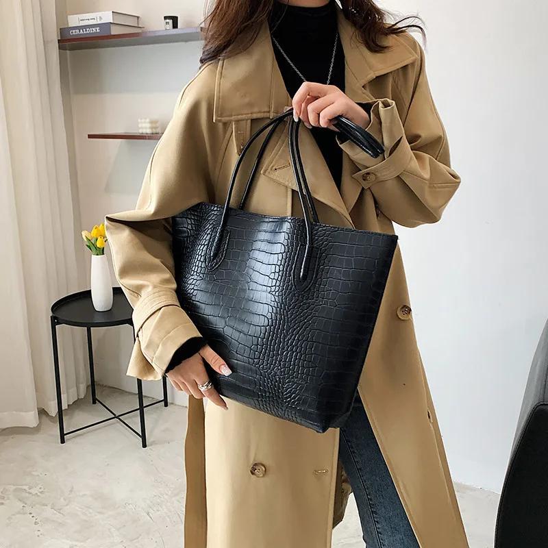 Große PU-Leder-Schultertasche für Damen Modetrend Designer Damenmode Handtaschen Geldbörsen Tragetaschen Umhängetaschen