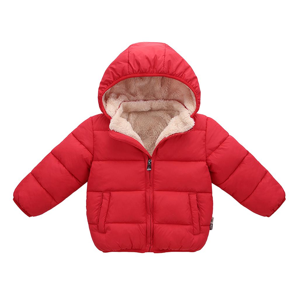 Kids' Pocket Coat - Solid Color Short Cotton Jacket