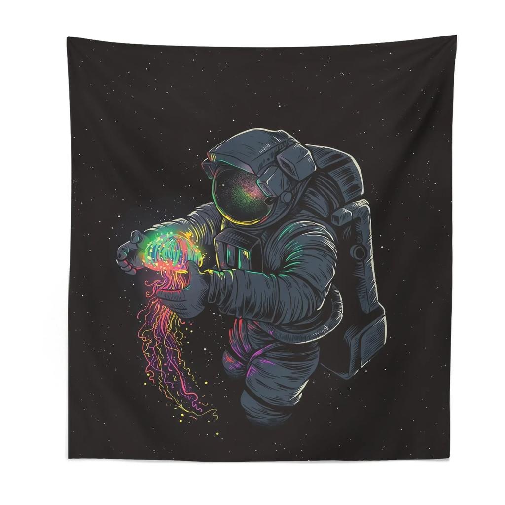 Clear Printed Astronaut Wall Hanging Tapestry Table Cloth Beach Throw Towel Beach Blanket