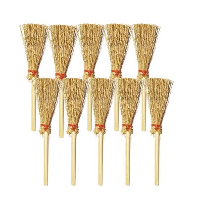 5/10/20 ks mini koště slámy závěsné čarodějnice miniaturní rekvizity košťata řemesla DIY dekorace koště malé hračky na halloweenskou párty