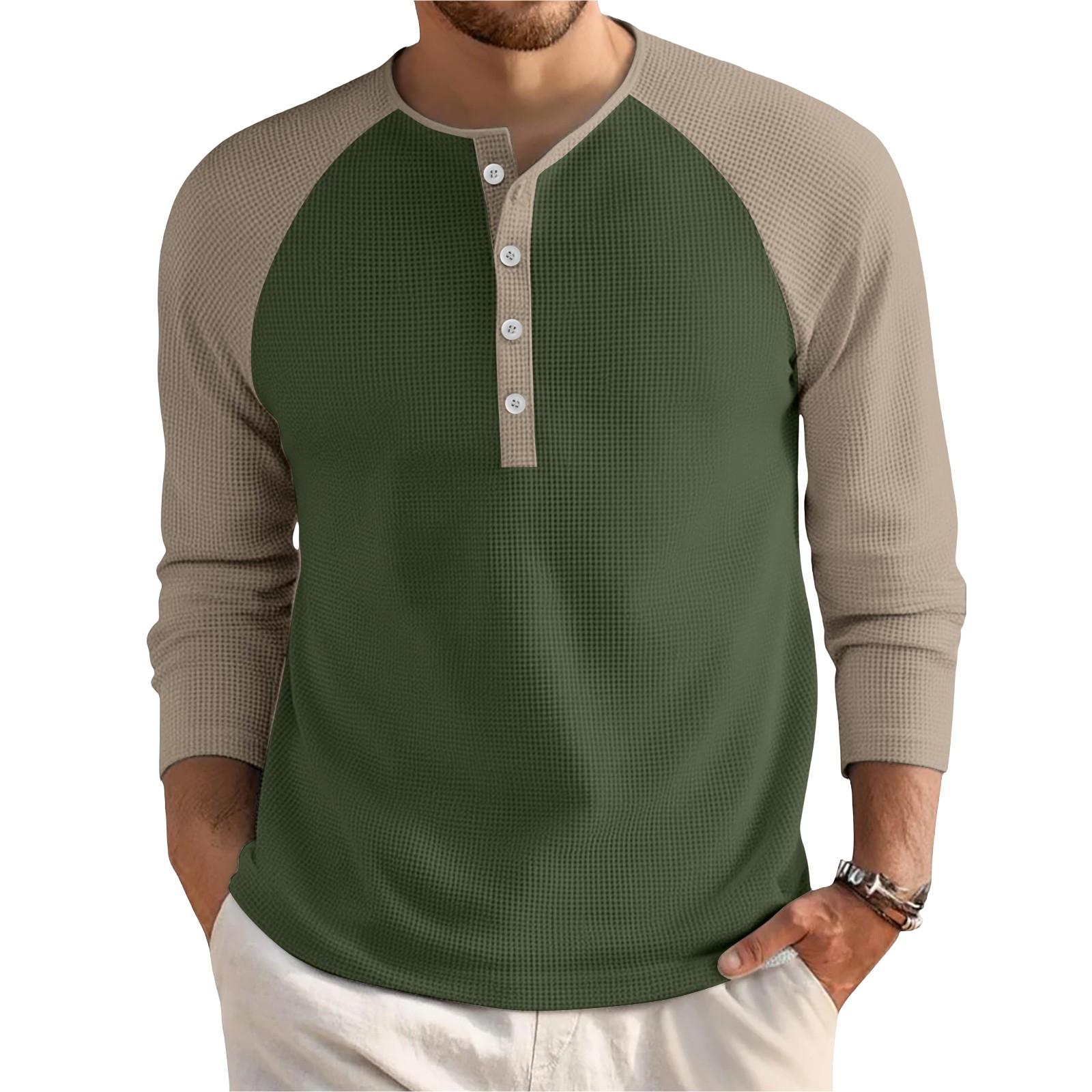 

Men s Loose Casual Button Down Collar Long Sleeve Top XL