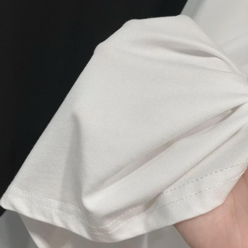 2025 Trendy European Women's V-Neck XL Long-Sleeve T-Shirt, Spring/Autumn, Loose Fit, Belly-Covering, Up To 300 Lbs