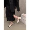 One-word Buckle Premium Thick Heel Summer Internet Celebrity Versatile Single Shoes Women  Feeling Foreign Spring Mary Jane Shoes