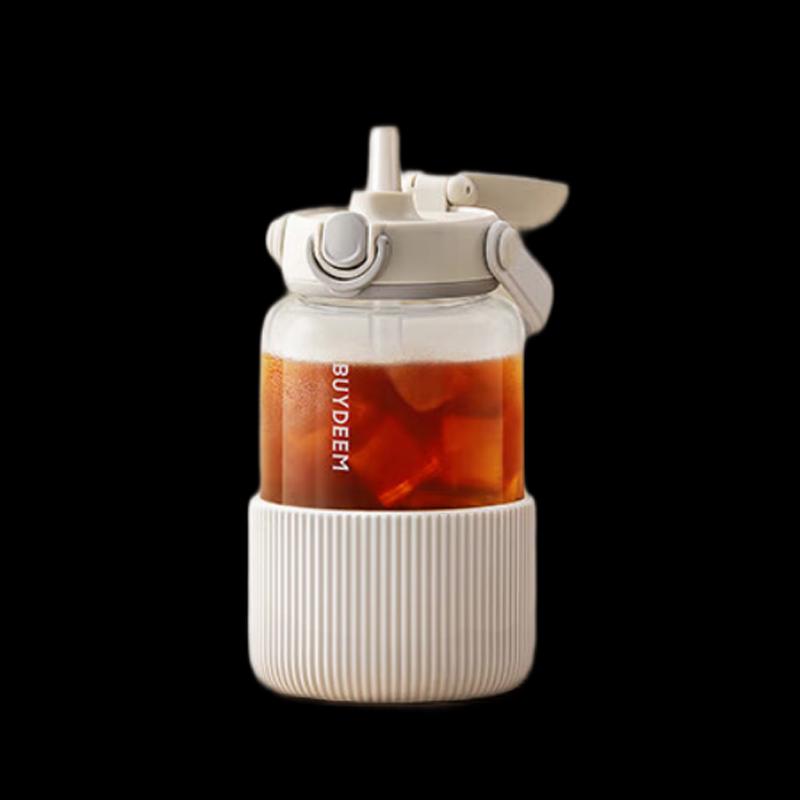 Buydeem 800ML Large Capacity Glass Water Bottle