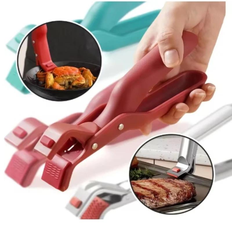 Multi functional anti scald clamp bowl and tray holder slip household kitchen silicone high temperature resistant scald clamp