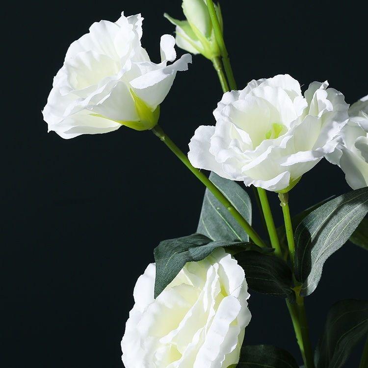 5 buc Buchet Lisianthus de simulare europeană pentru decorarea casei floare floare falsă floare de mătase sufragerie masa de sufragerie aranjament floral