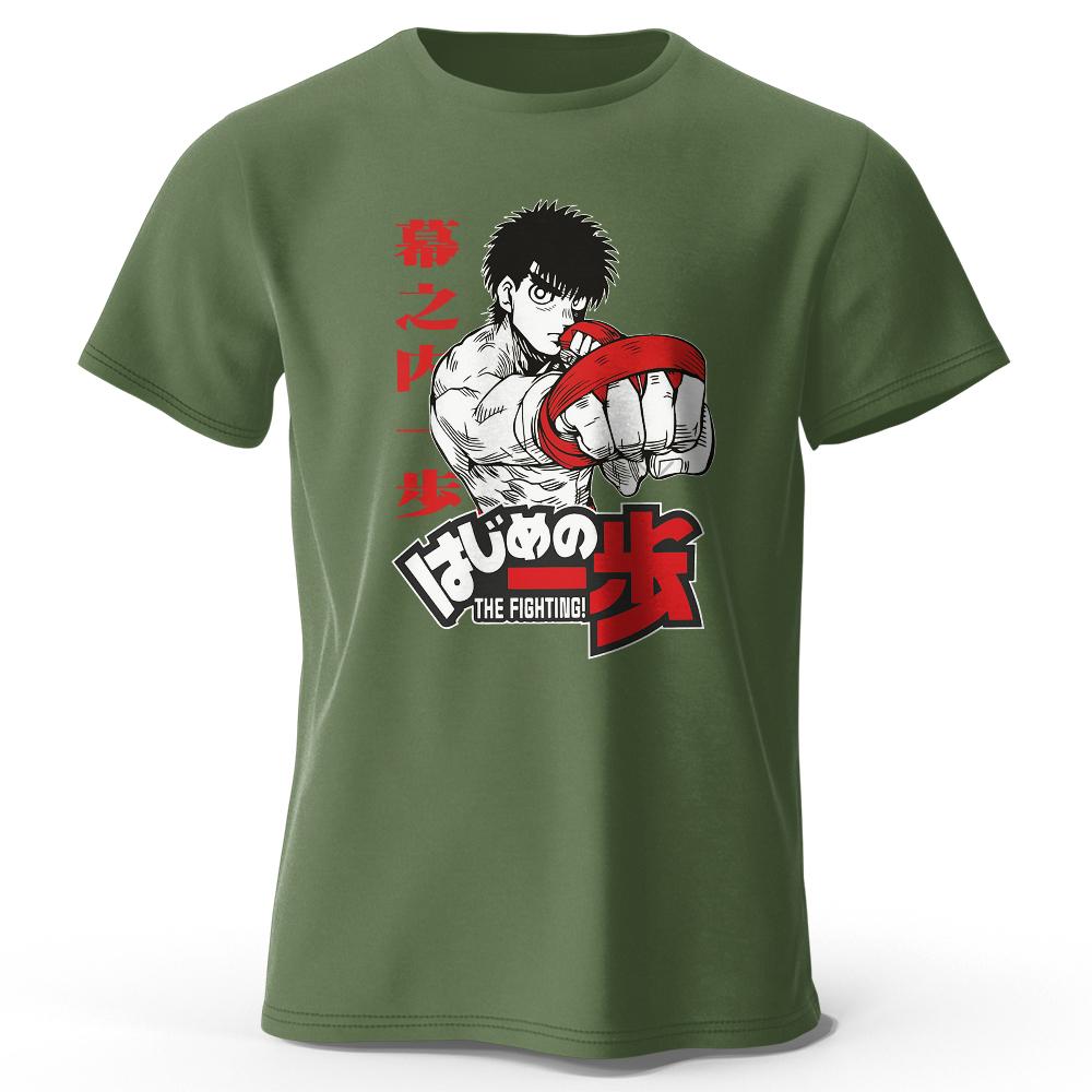 Men's New Summer T Shirt Japanese Cartoon Boxing Gym Print Anime Graphic Tees for Men Women Tops