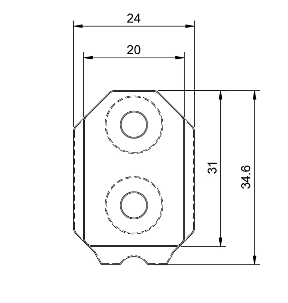 Komelon Aluminum Fixed Mounting Compatible with Tajima Sef Series Pack of Brackets, Male, (Black, 10)