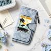 Vintage Summer Beach Pattern Long Wallet Portable Casual Card Holder Fashionable Daily Carry Purse
